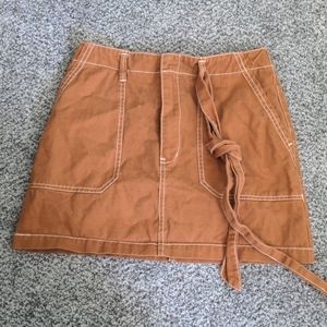 Brown/khaki high waisted mini skirt